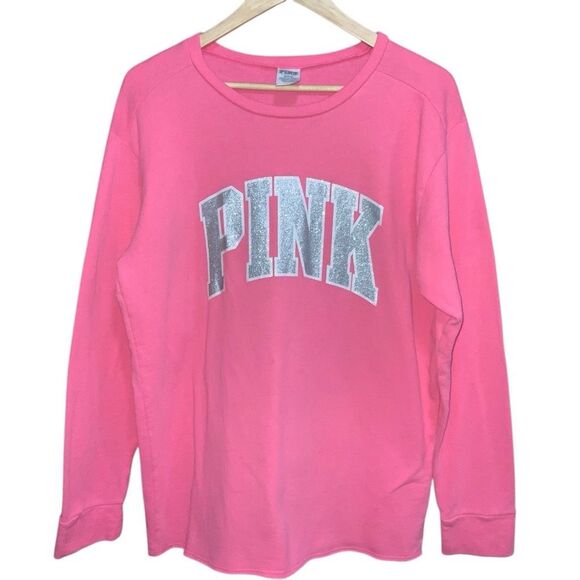PINK Victoria's Secret Sweaters - PINK Victoria’s Secret Women’s Glitter Crewneck Sweater size M